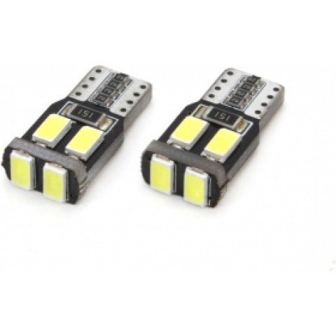 Automobilinė lemputė LED T10 (W5W) 12V 1W 5730K 6SMD balta Canbus AMiO (vieneto kaina)